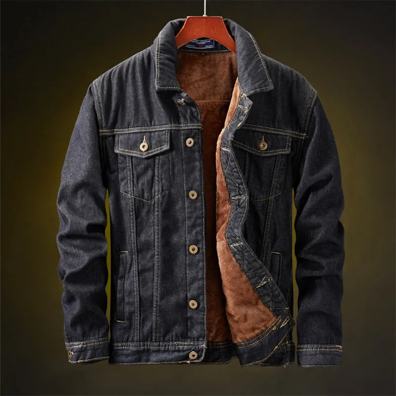 Casual Lapel Collar Denim Jacket Coats