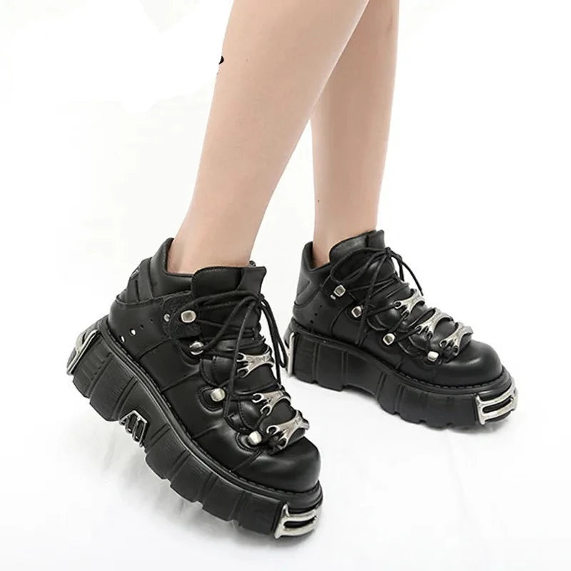 Women's Punk Lace Up Platform Boot