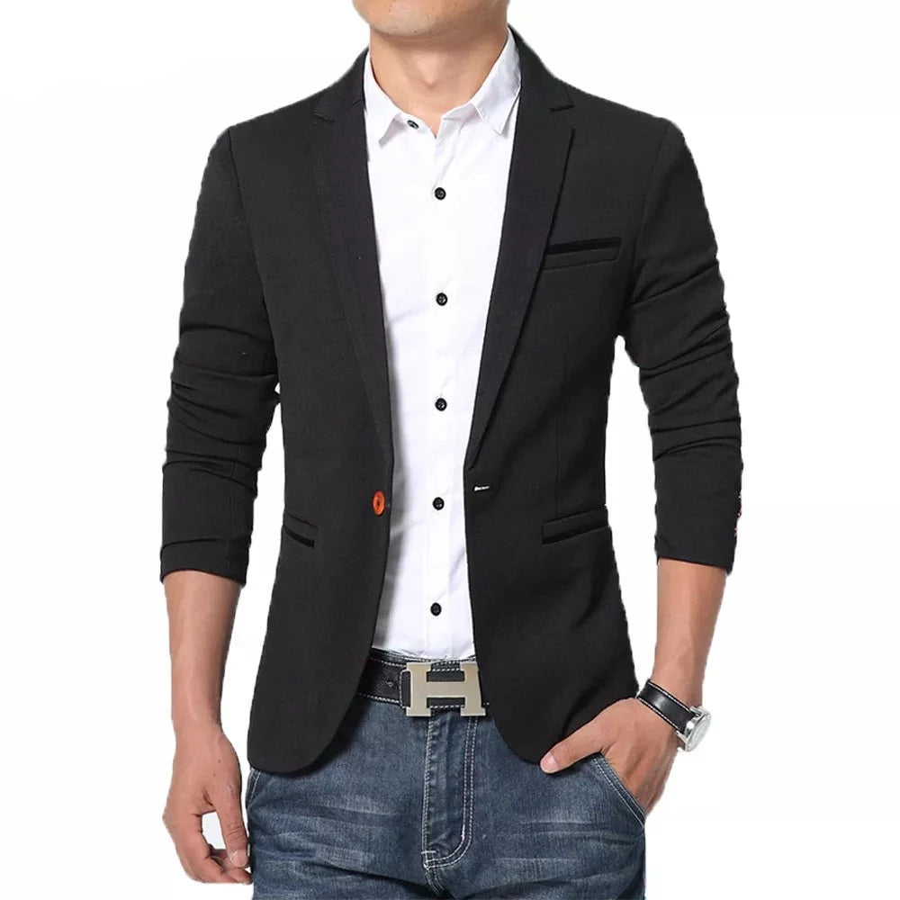 Casual Blazer Suit Street Outwear