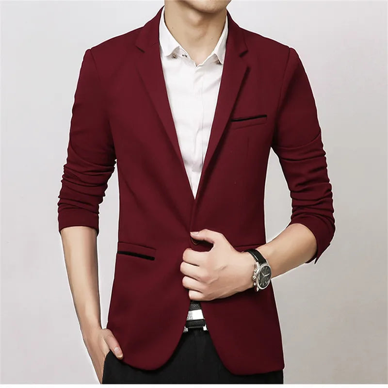 Casual Blazer Suit Street Outwear
