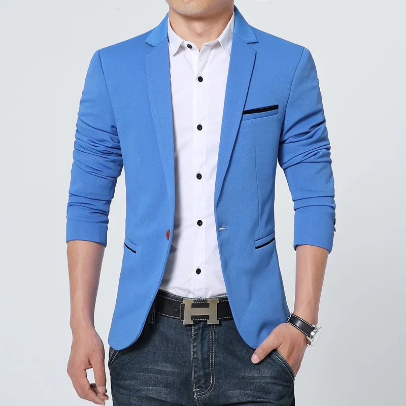 Casual Blazer Suit Street Outwear