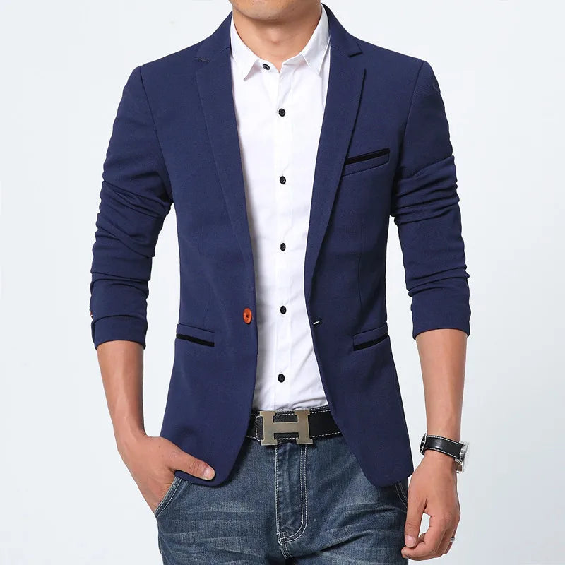 Casual Blazer Suit Street Outwear