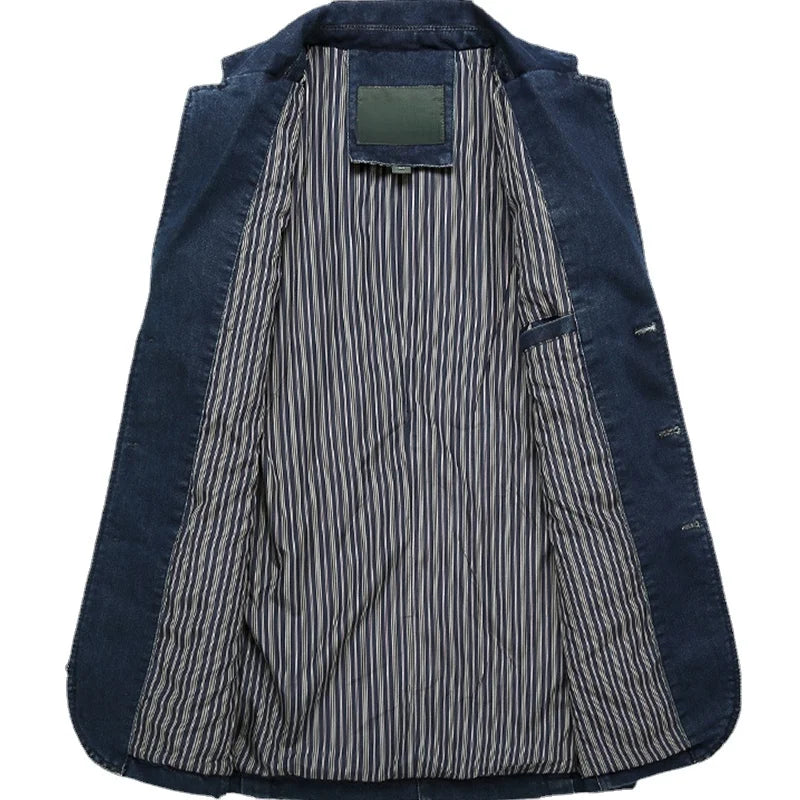 Men's Casual Denim Blazer