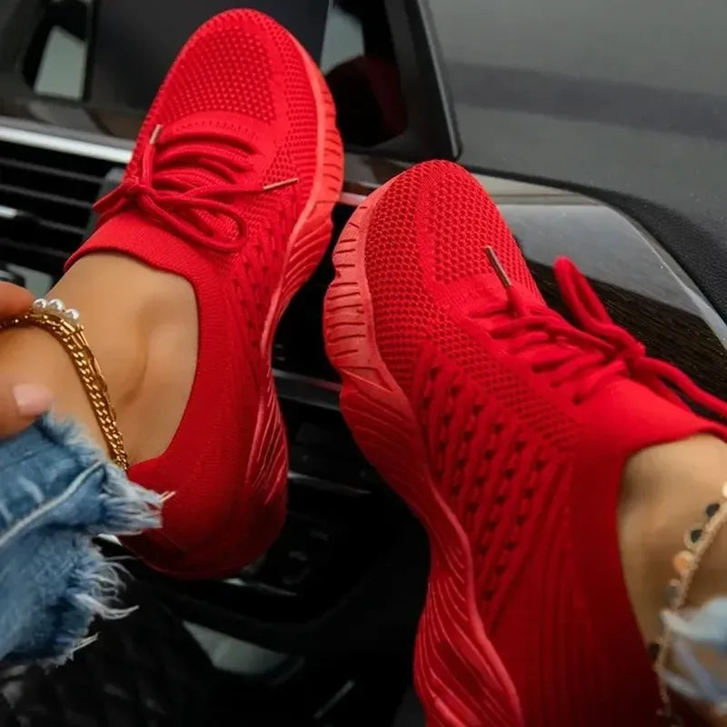 Women's Lace-up Mesh Sneakers