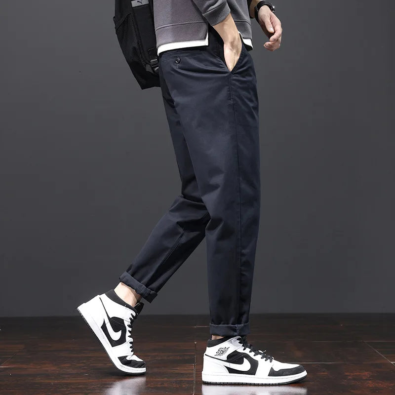 Men's Business Straight Cotton Trousers