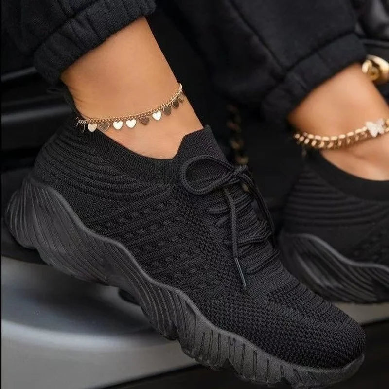 Women's Lace-up Mesh Sneakers