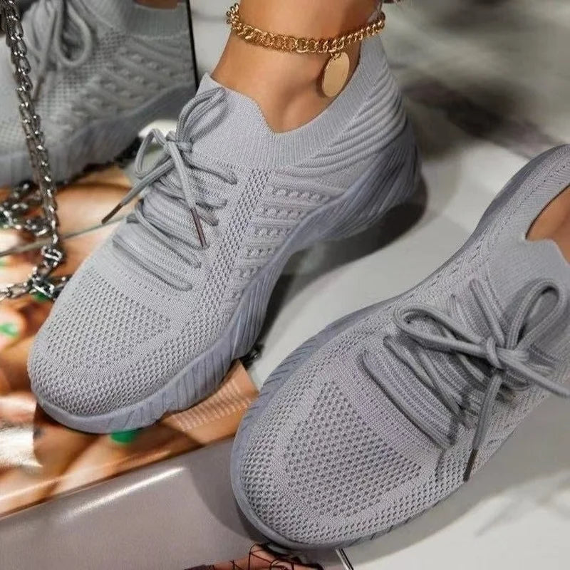 Women's Lace-up Mesh Sneakers