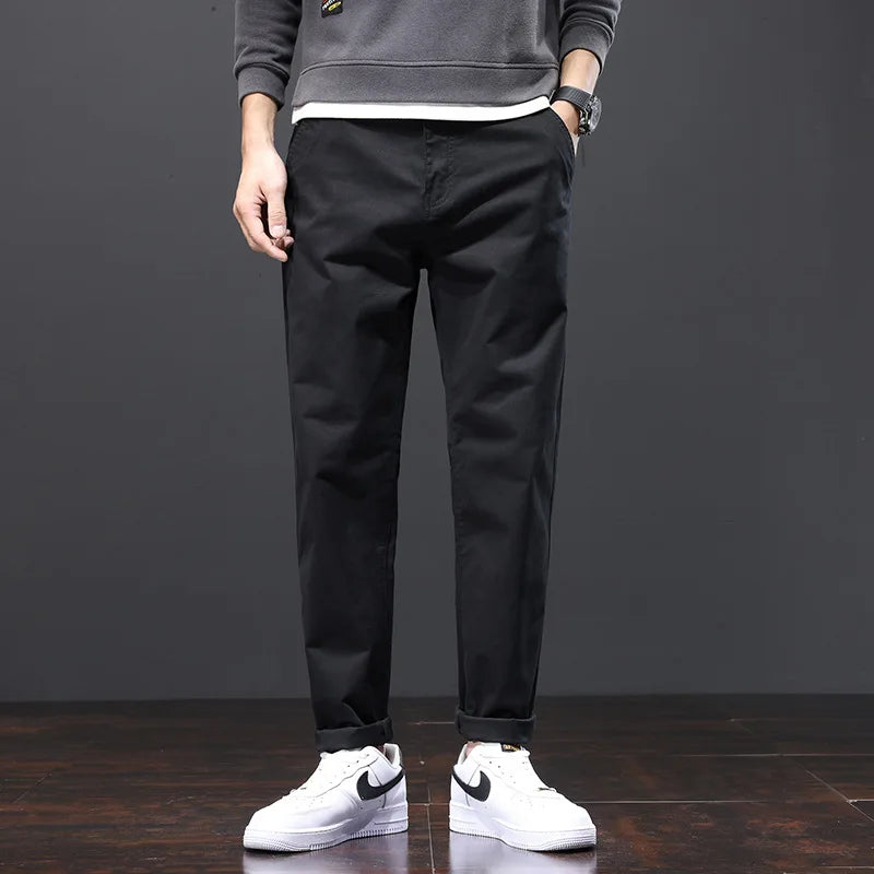 Men's Business Straight Cotton Trousers