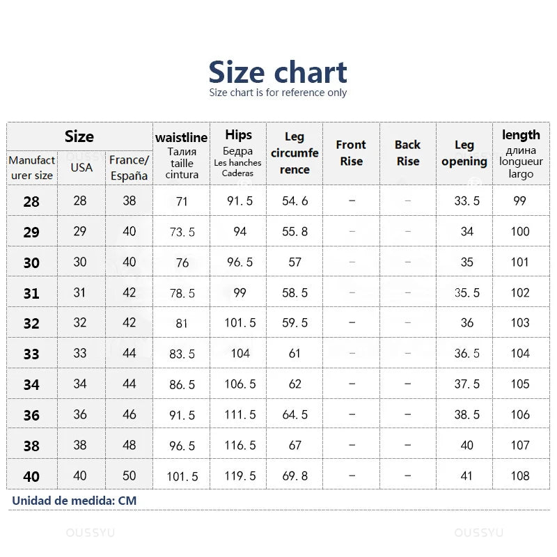 OUSSYU High-Quality Stretch Light Blue Denim Jeans