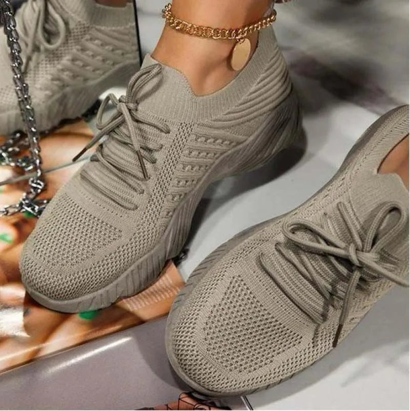 Women's Lace-up Mesh Sneakers