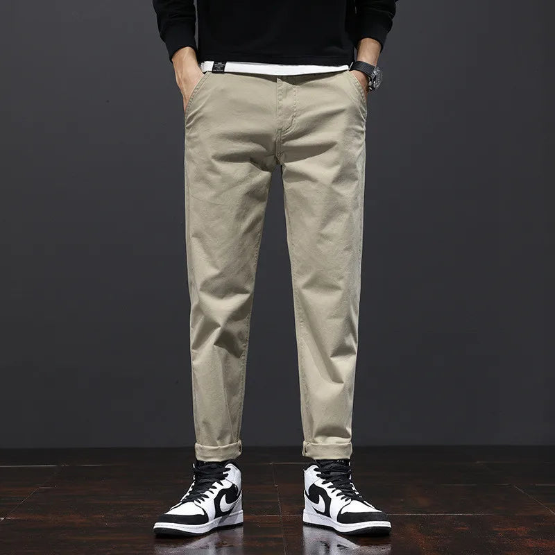 Men's Business Straight Cotton Trousers