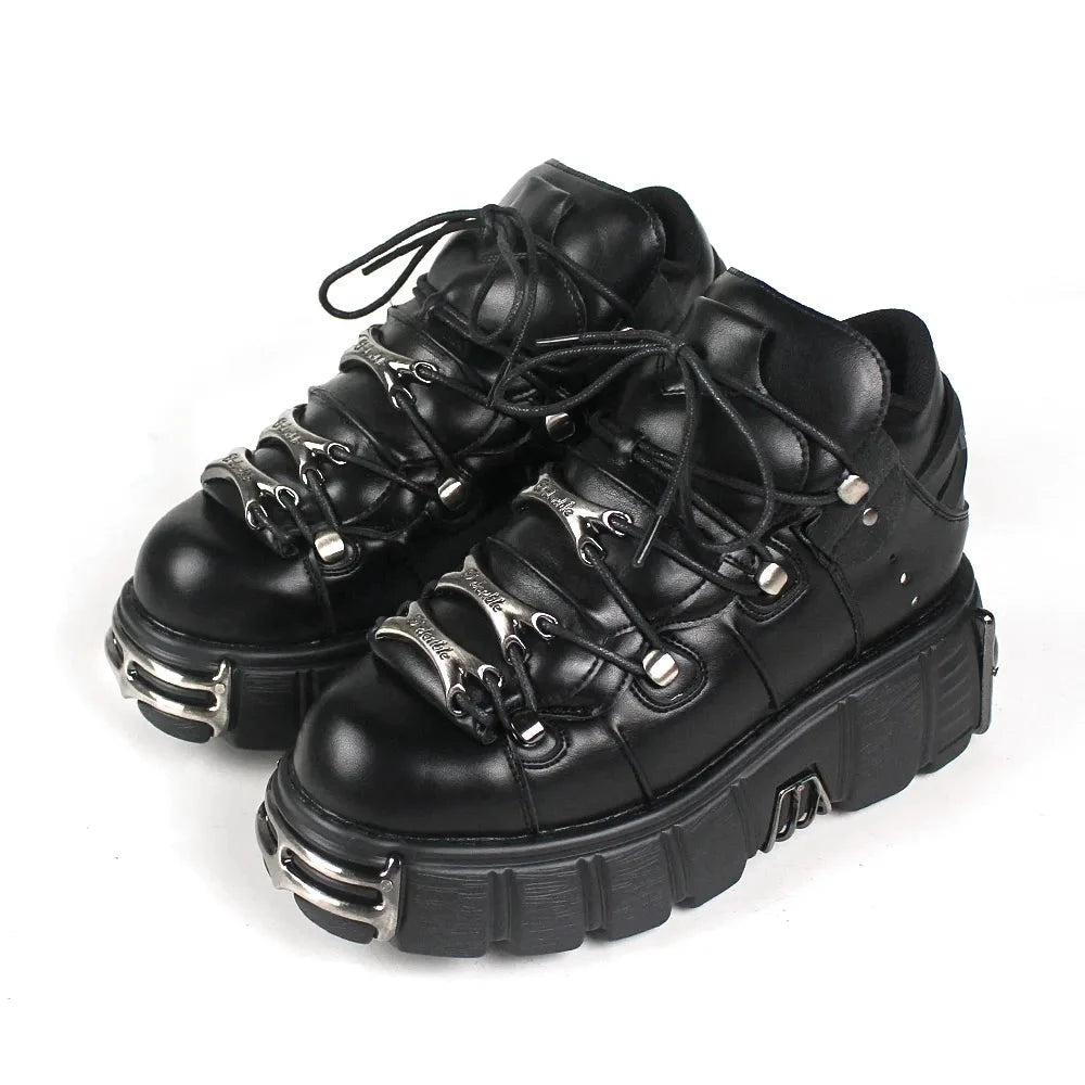 Women's Punk Lace Up Platform Boot