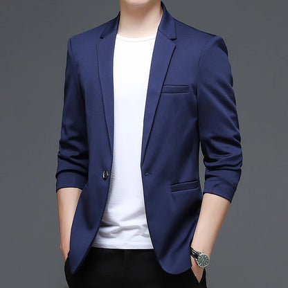 Classic Solid Color Suit Blazer