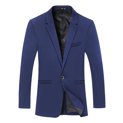 Classic Solid Color Suit Blazer