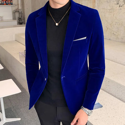 Men's Golden Velvet Suit