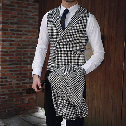 Houndstooth Blazer and Vest Set