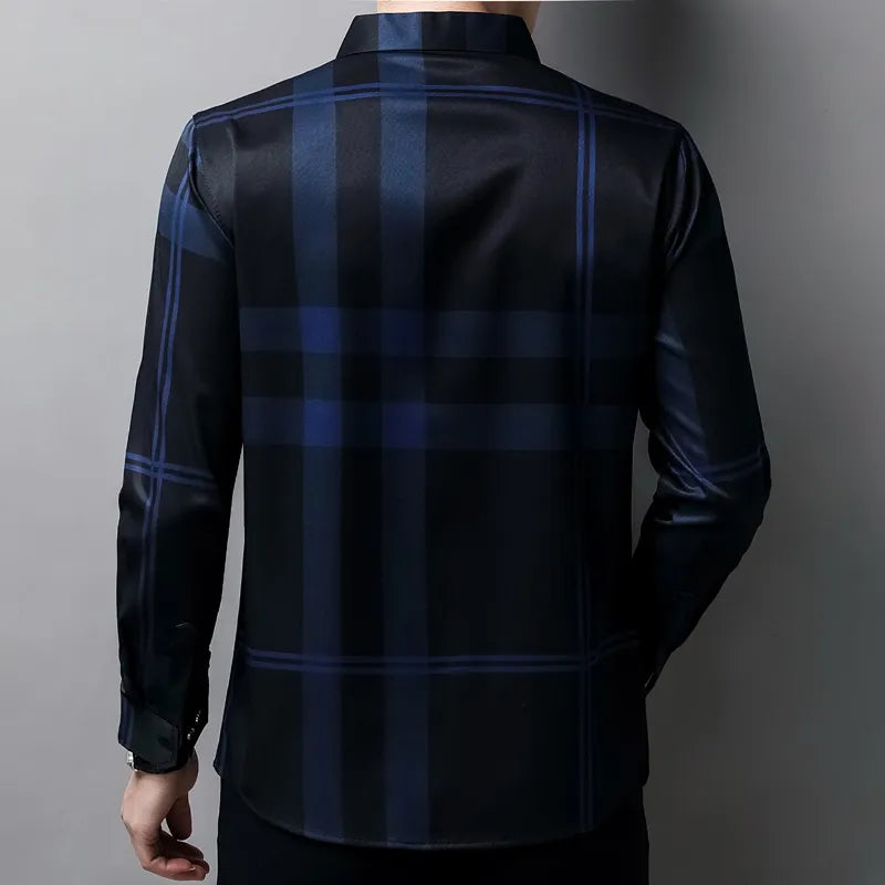 Men's Slim Fit Silk  Shirt