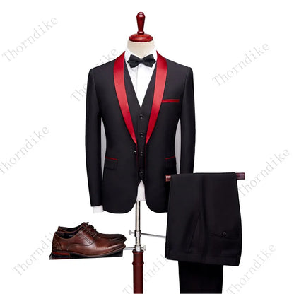 Men's Slim Business Three Piece Suits