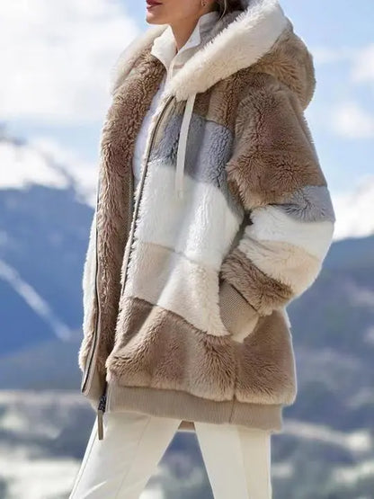 Hottest Hooded Jacket Fleece Fur Jacket