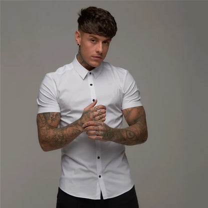 Men's Slim Fit Short Sleeve  Shirt