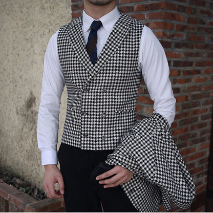 Houndstooth Blazer and Vest Set