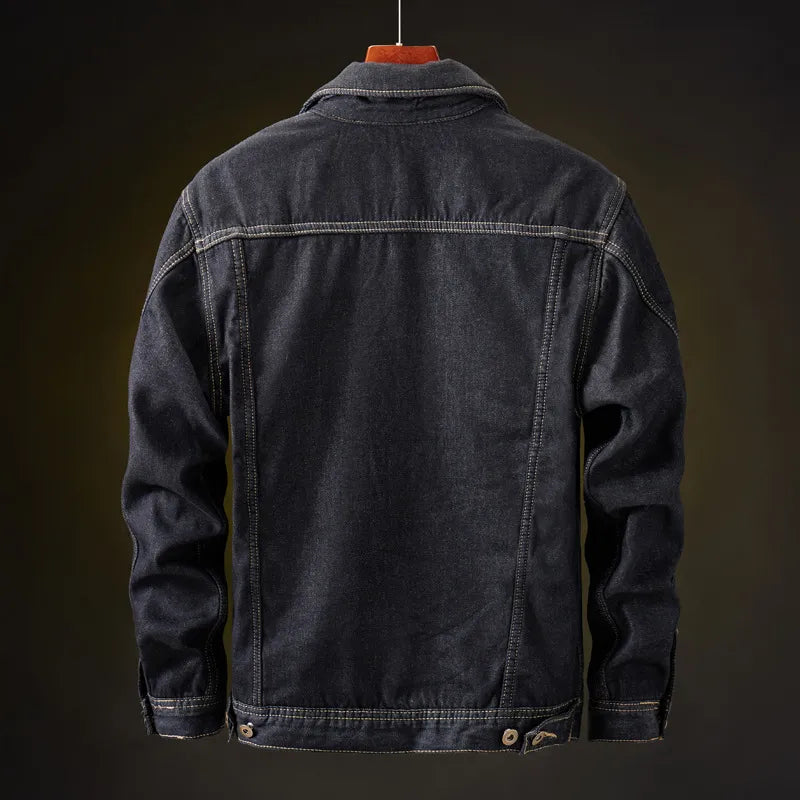Casual Lapel Collar Denim Jacket Coats