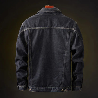 Casual Lapel Collar Denim Jacket Coats