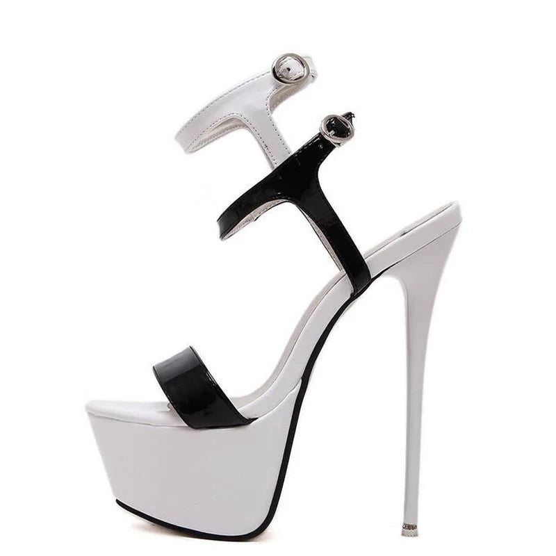 Women's Platform Stiletto Pumps Ankle Strap Super High Heels