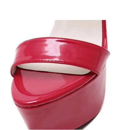 Women's Platform Stiletto Pumps Ankle Strap Super High Heels