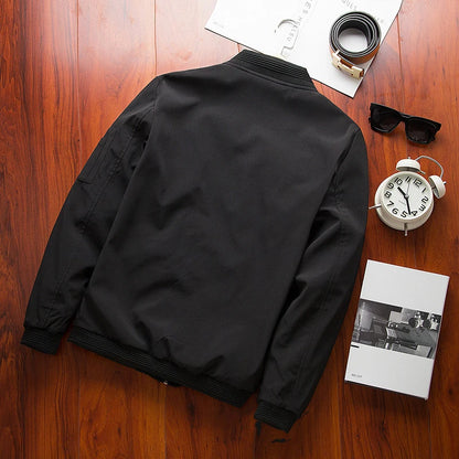 DIMUSI Spring Men's Zipper Bomber Jacket
