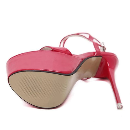 Women's Platform Stiletto Pumps Ankle Strap Super High Heels