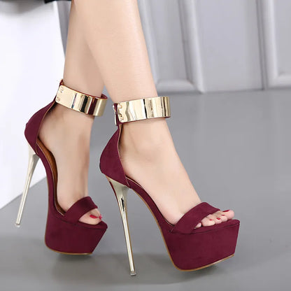 Women's Platform Ankle Strap High Heels