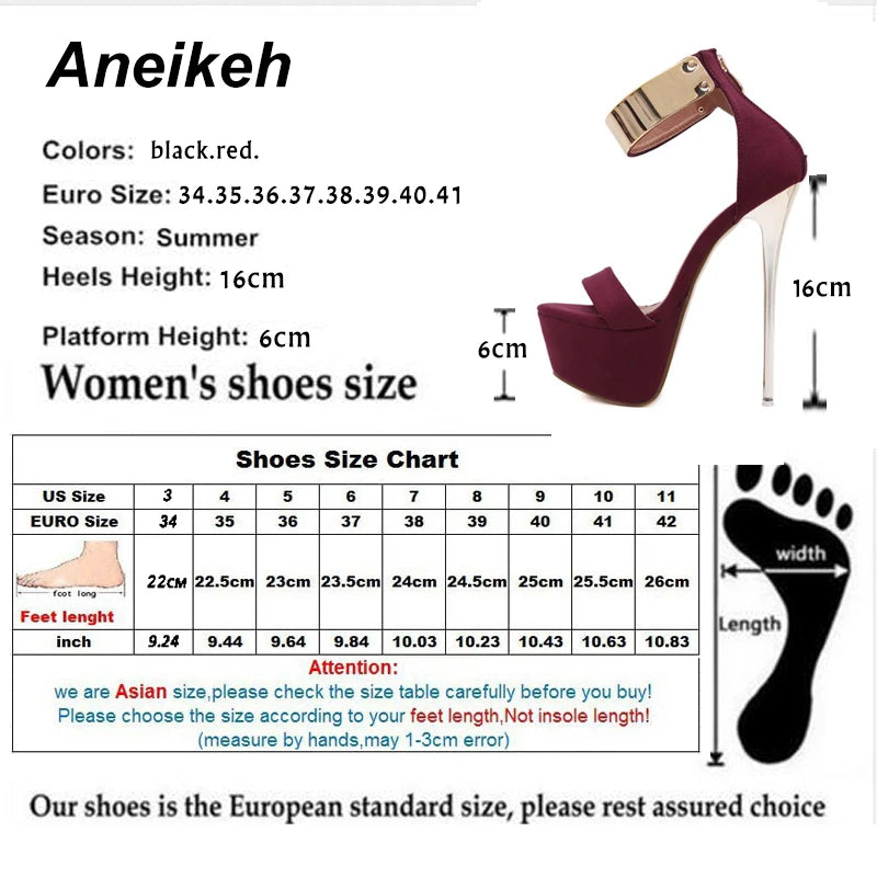 Women's Platform Ankle Strap High Heels