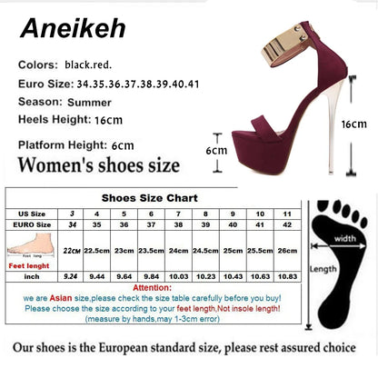 Women's Platform Ankle Strap High Heels