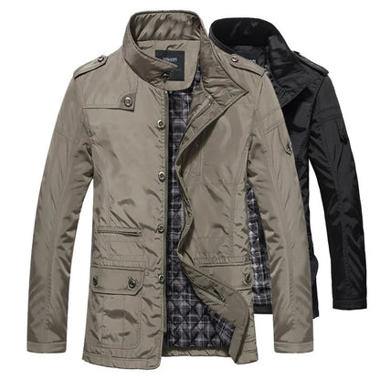 Men's Windbreaker Slim Stand Collar Jacket