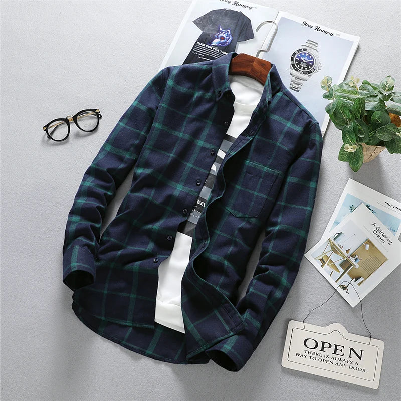 Men's Oxford Dress Shirt with Chest Pocket