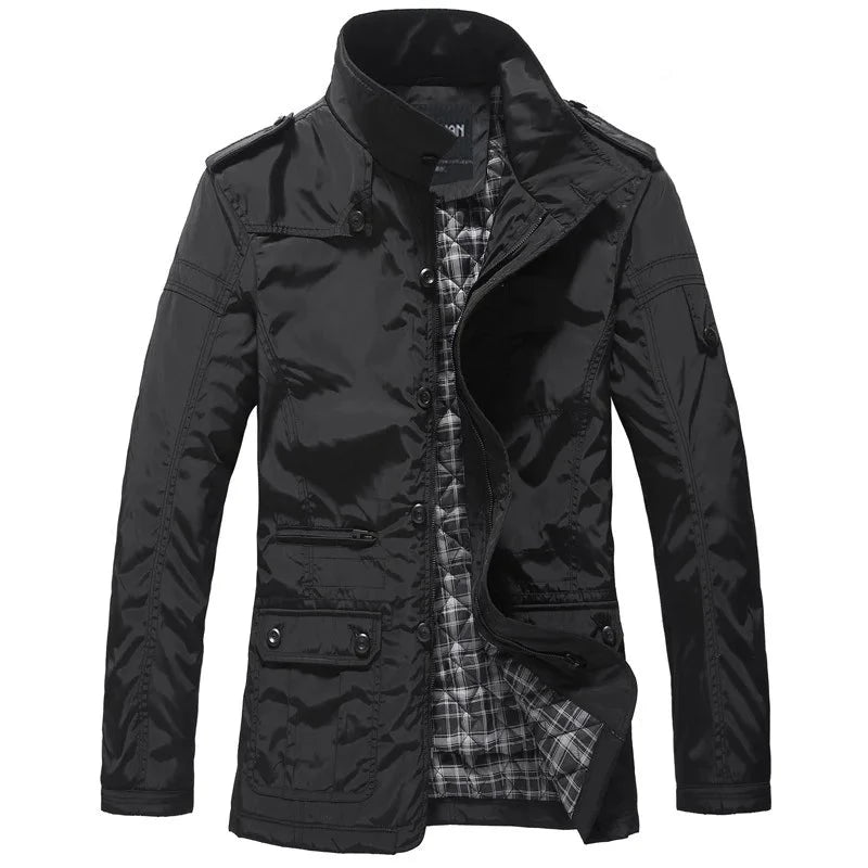 Men's Windbreaker Slim Stand Collar Jacket