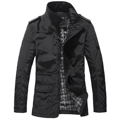 Men's Windbreaker Slim Stand Collar Jacket