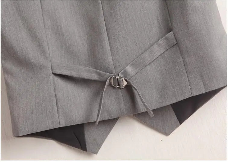 Women's Suit Vest Waistcoat Sleeveless Coat Jacket