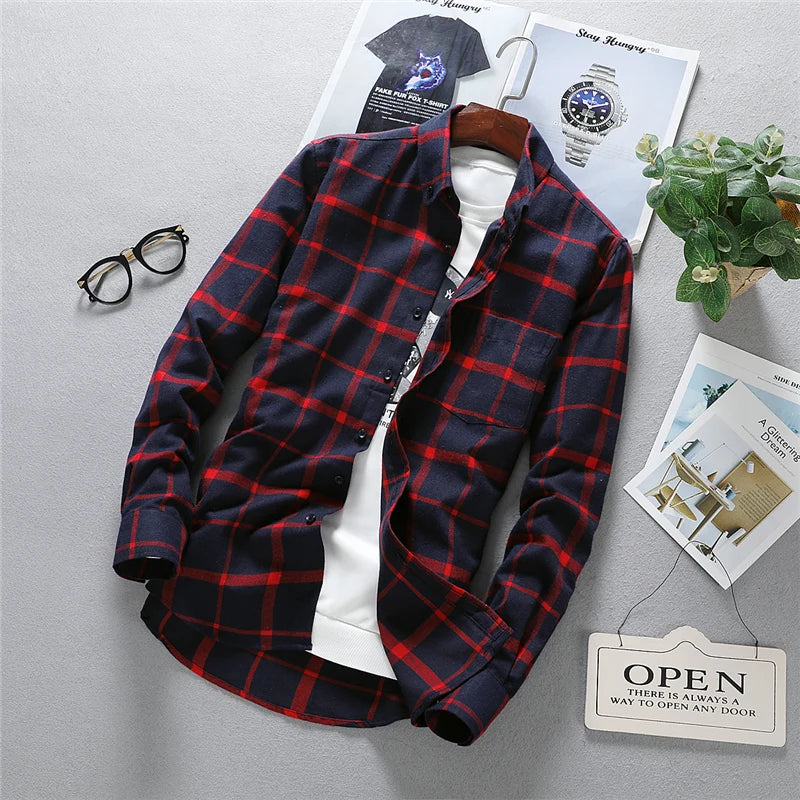 Men's Oxford Dress Shirt with Chest Pocket