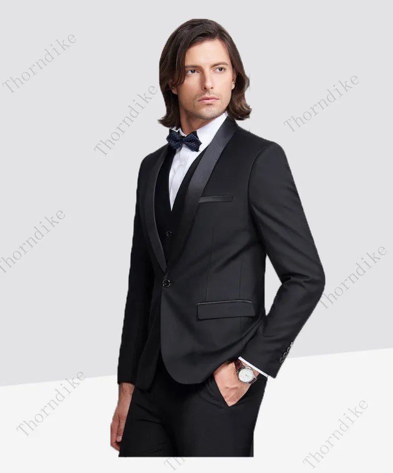 Men's Slim Business Three Piece Suits