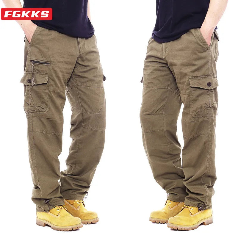 FGKKS Men's Multi-Pocket Cargo Pants