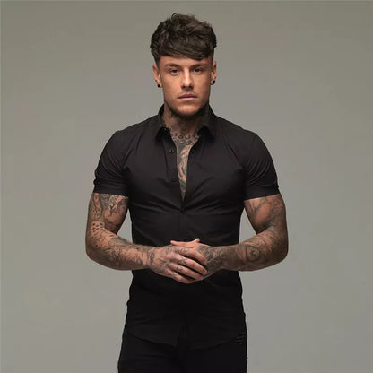Men's Slim Fit Short Sleeve  Shirt