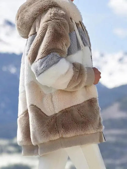 Hottest Hooded Jacket Fleece Fur Jacket