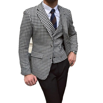 Houndstooth Blazer and Vest Set