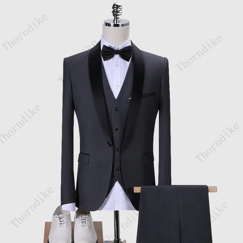 Men's Slim Business Three Piece Suits