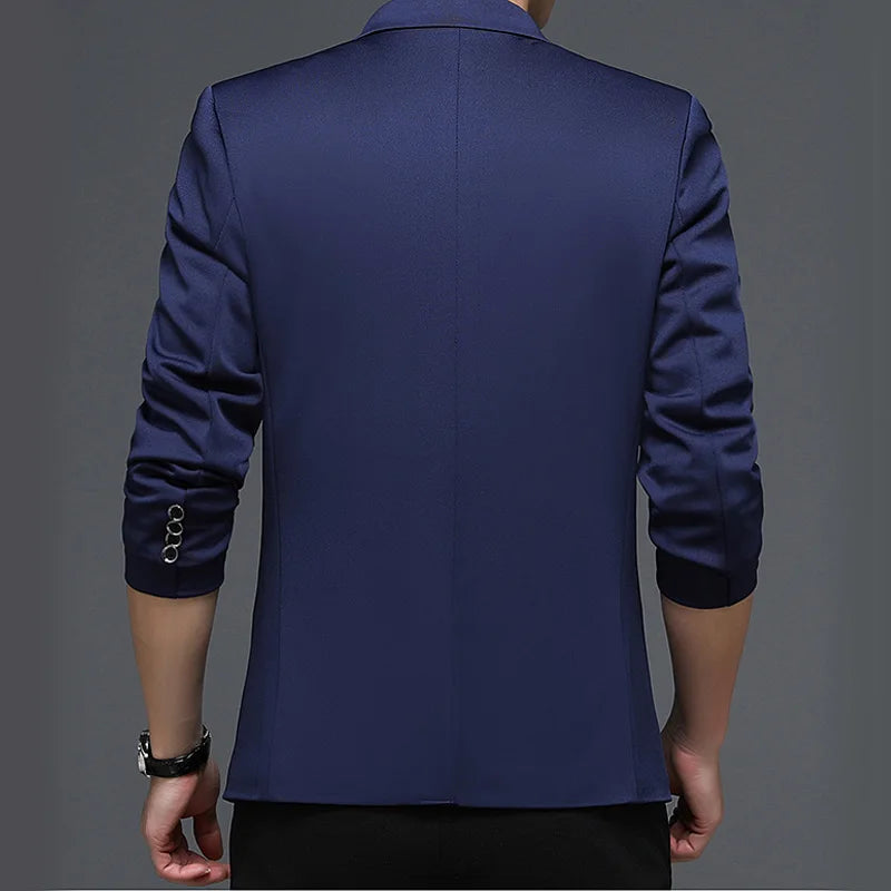 Classic Solid Color Suit Blazer