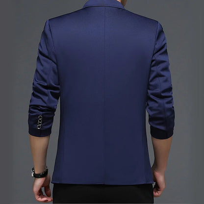 Classic Solid Color Suit Blazer