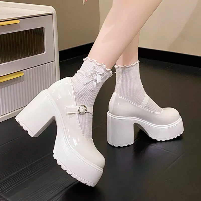 Mary Jane Platform Pumps Super High Heels