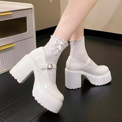 Mary Jane Platform Pumps Super High Heels